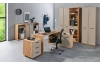 Rohový psací stůl Kanada, dub artisan/kašmírová béžová mat