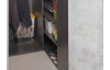 Rohová šatní skříň Tablo, šedá/enigma