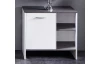 Koupelnová skříňka pod umyvadlo California, bílá/šedý dub, 1 dveře