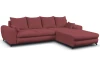 Rohová sedací souprava Yoko, červená látka