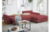 Rohová sedací souprava Yoko, červená látka