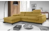 Rohová sedací souprava Scala, kurkumově žlutá látka, levý roh