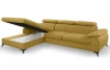 Rohová sedací souprava Scala, kurkumově žlutá látka, levý roh