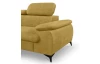 Rohová sedací souprava Scala, kurkumově žlutá látka, levý roh