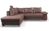 Rohová sedací souprava Chivas 2B, hnědá vintage látka, levý roh