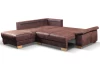 Rohová sedací souprava Chivas 2B, hnědá vintage látka, levý roh