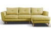 Rohová sedací souprava Malmo, žlutá látka, pravý roh