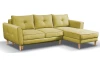 Rohová sedací souprava Malmo, žlutá látka, pravý roh