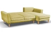 Rohová sedací souprava Malmo, žlutá látka, pravý roh