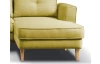 Rohová sedací souprava Malmo, žlutá látka, pravý roh