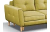 Rohová sedací souprava Malmo, žlutá látka, pravý roh