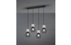 Závěsné stropní osvětlení Jamiro, 4 svítidla, černé drátěné