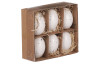Velikonoční dekorace Vyfouklá vajíčka, 6 ks, bílá kropenatá