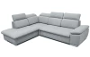 Rohová sedací souprava Aldon, světle šedá tkanina, levý roh