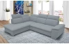 Rohová sedací souprava Aldon, světle šedá tkanina, levý roh