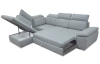 Rohová sedací souprava Aldon, světle šedá tkanina, levý roh