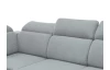 Rohová sedací souprava Aldon, světle šedá tkanina, levý roh