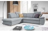 Rohová sedací souprava Aldon, světle šedá tkanina, levý roh
