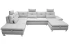 Sedací souprava Madeira 3B, světle šedá, tvar levé U