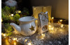 Vánoční aromalampa Konvice s otvorem hvězdy, bílá