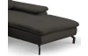 Rohová sedací souprava Vespa, hnědá látka, pravý roh