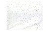 Vánoční ubrus Zlaté vločky, bílý, 160x130 cm