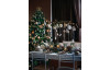 Vánoční ubrus Zlaté vločky, bílý, 160x130 cm