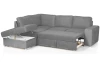 Rohová sedací souprava Eddi, středně šedá látka, levý roh