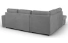 Rohová sedací souprava Eddi, středně šedá látka, levý roh