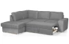 Rohová sedací souprava Eddi, středně šedá látka, levý roh