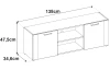 TV stolek Santio 138 cm, dub artisan/antracit