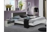 Postel s nočními stolky Nora 160x200 cm, bílá/grafitová