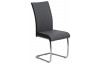 Jídelní židle Vertical, šedá/černá ekokůže
