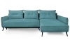Rohová sedací souprava Dream, tyrkysová látka, pravý roh