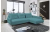 Rohová sedací souprava Dream, tyrkysová látka, pravý roh