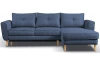 Rohová sedací souprava Malmo, mořská modrá látka, pravý roh