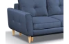 Rohová sedací souprava Malmo, mořská modrá látka, pravý roh