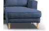 Rohová sedací souprava Malmo, mořská modrá látka, pravý roh