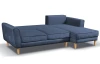 Rohová sedací souprava Malmo, mořská modrá látka, pravý roh