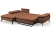 Rohová sedací souprava Vespa, cihlová látka, levý roh