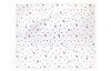 Vánoční ubrus Červené vločky, bílý, 160x130 cm