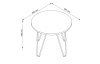 Kulatý konferenční/odkládací stolek Prado 50 cm, bílý