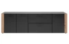 Široká skříňka Santio 198 cm, dub artisan/antracit