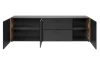 Široká skříňka Santio 198 cm, dub artisan/antracit