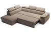 Rohová sedačka Viera, světle hnědá látka, levý roh