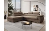 Rohová sedačka Viera, světle hnědá látka, levý roh