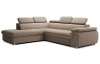 Rohová sedačka Viera, světle hnědá látka, levý roh