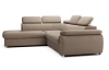 Rohová sedačka Viera, světle hnědá látka, levý roh