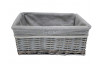 Proutěný košík Home 39x16x28 cm, šedý