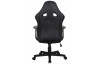 Kancelářská židle Foxter, černá ekokůže/šedá látka